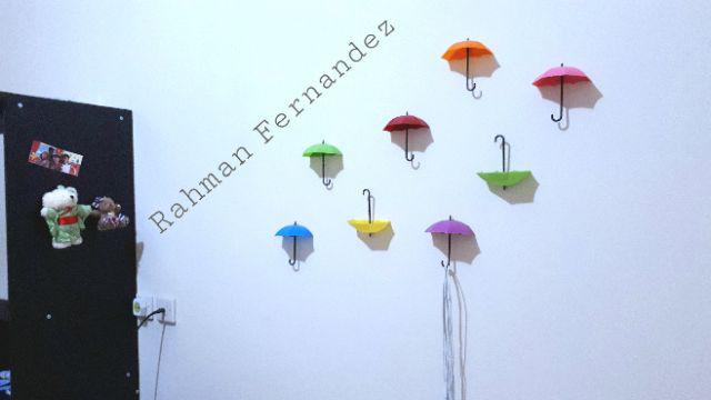 Gantungan Dinding/kail Payung/gantungan Bentuk Payung/hook Dinding/tempelan/hiasan/gantungan Kunci