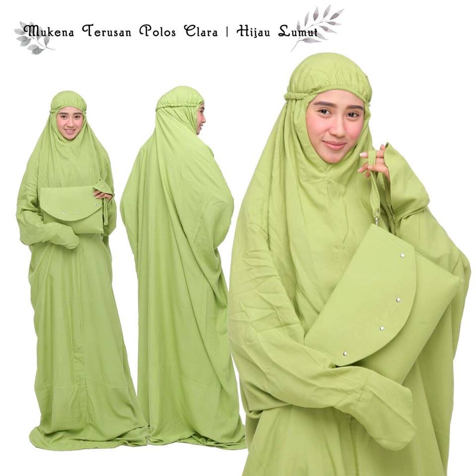 Mukena Dewasa Rayon Terusan Polos Clara