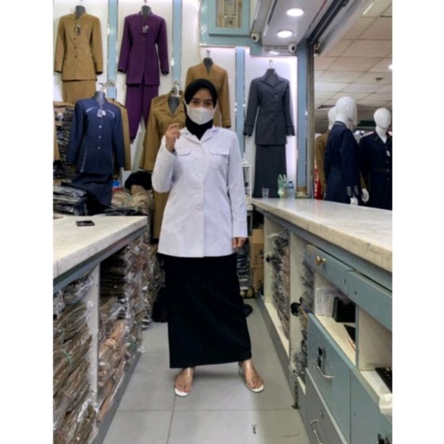 Blazer Guru Hitam Putih Rok Span / Seragam Hitam Putih / Baju Hitam Putih Guru / Baju Hitam Putih Pemda / Setelan Hitam Putih Rok Span / Hitam Putih Baju Guru / Baju Pns Hitam Putih / Baju Pemda Hitam Putih Rok Span