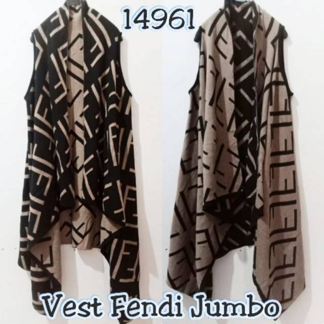 Vest / cardigan jumbo rajut import
