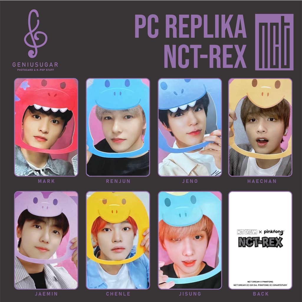 [REPLIKA NCT DREAM] PHOTOCARD NCT DREAM X PINKFONG - NCT-REX UNOFFICIAL