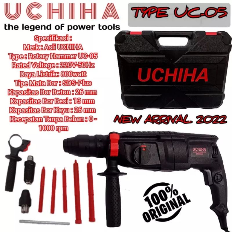 UCHIHA Type UC-05 bor hammer drill rotary beton tembok japan teknologi new 2022