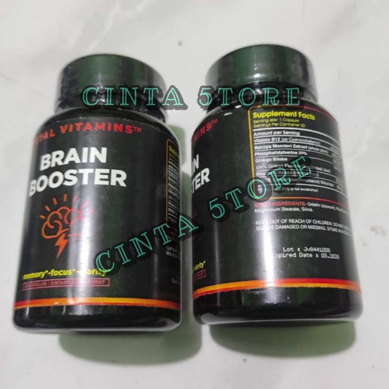 Jual BRAIN BOOSTER VITAL VITAMINS SUPLEMEN OTAK PENGUAT DAYA INGAT ...