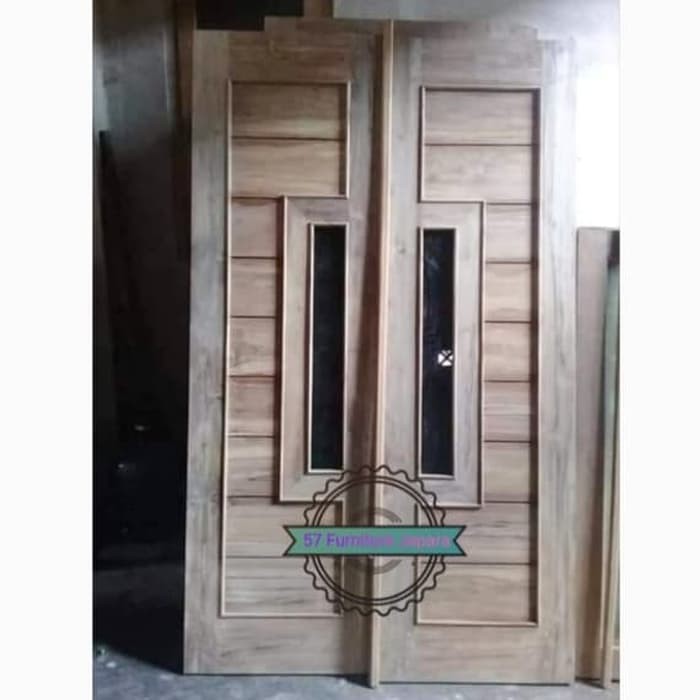 Kusen Pintu Rumah Motif Simpel Minimalis Kusen Mentahan Shopee Indonesia