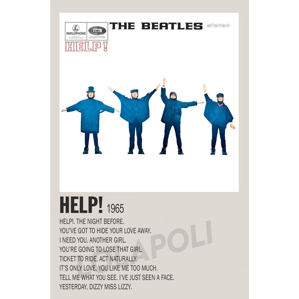 Poster Cover Album Help! - The Beatles