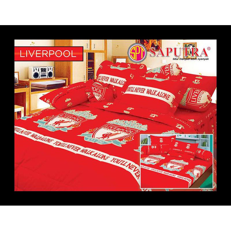 UPDATE BED COVER SET SPREI RUMBAI SAPUTRA 180 X 200 LIVERPOOL SPREI & BEDCOVER TERMURAH DAN TERBARU