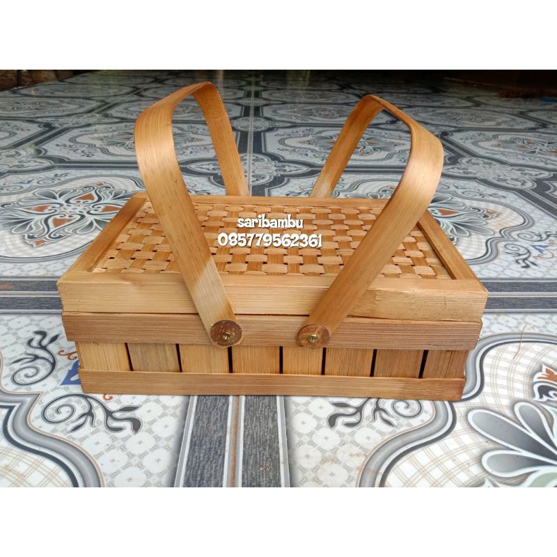 Jual Rantang Bambu Hampers Bambu Rantang Toples Rantang Toples Kotak Keranjang Bambu Shopee