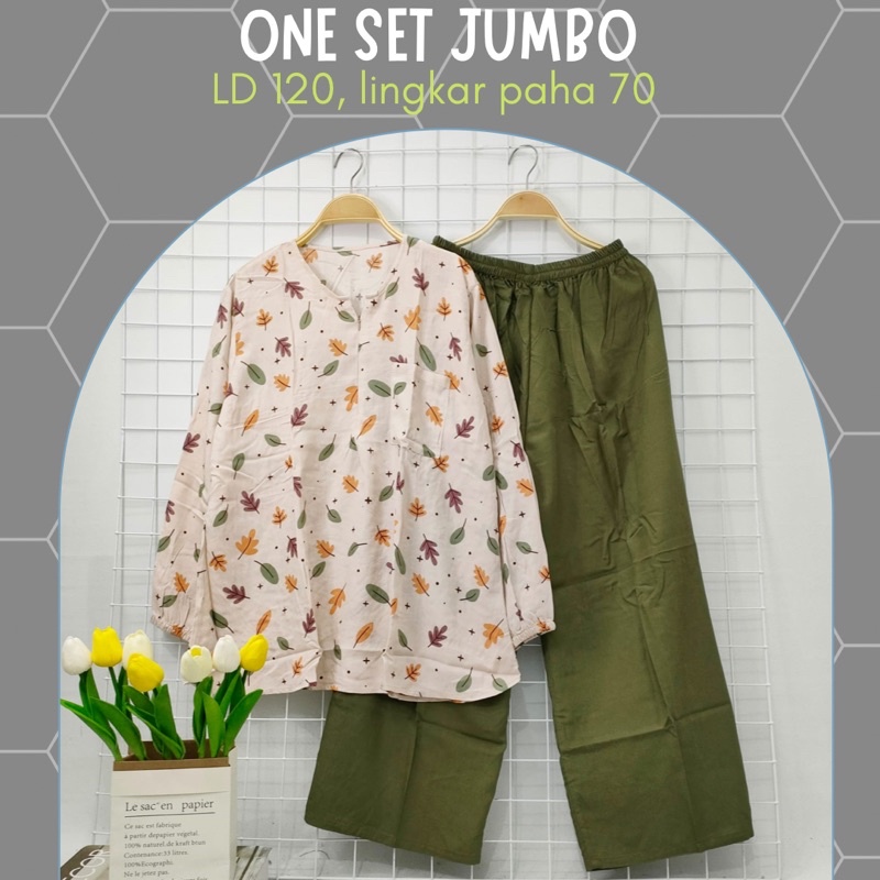 ONE SET JUMBO / SETELAN RAYON JUMBO / MUSLIM JUMBO