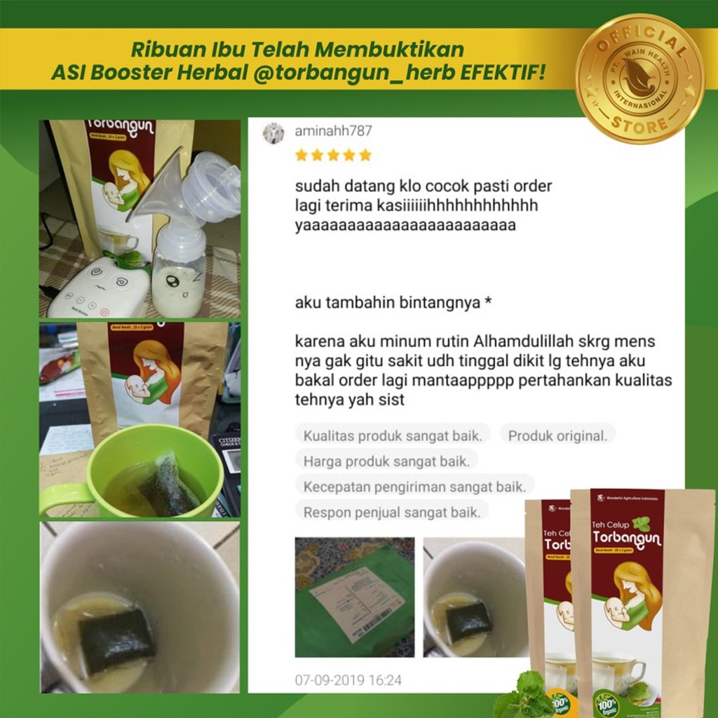 TORTEA : Teh Celup Torbangun ORIGINAL Pelancar ASI Booster Tea Torbangun Herbal Untuk Ibu Menyusui