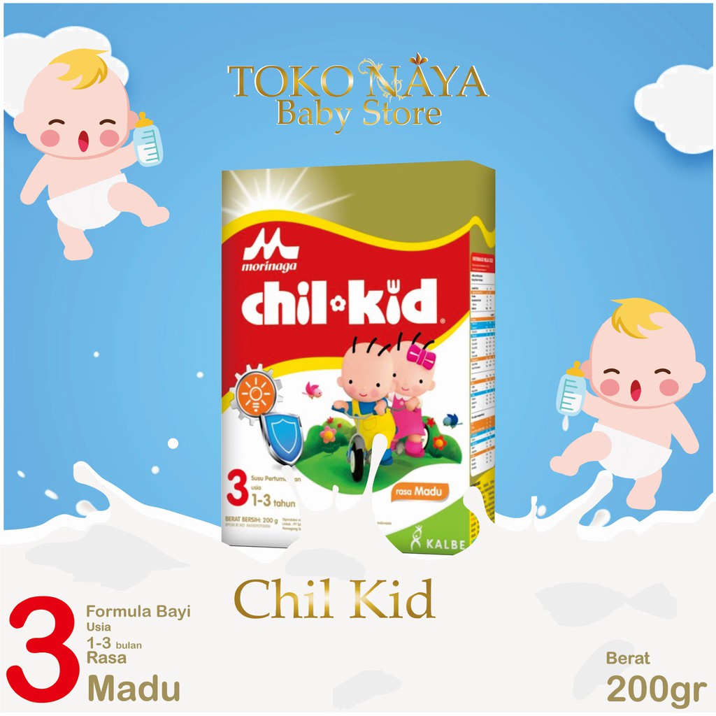 Chil kid 3 madu vanila box 200 gram