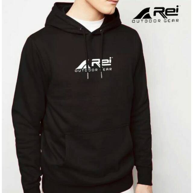 JAKET SWEATER HOODIE HITAM REI OUTDOOR GEAR PREMIUM