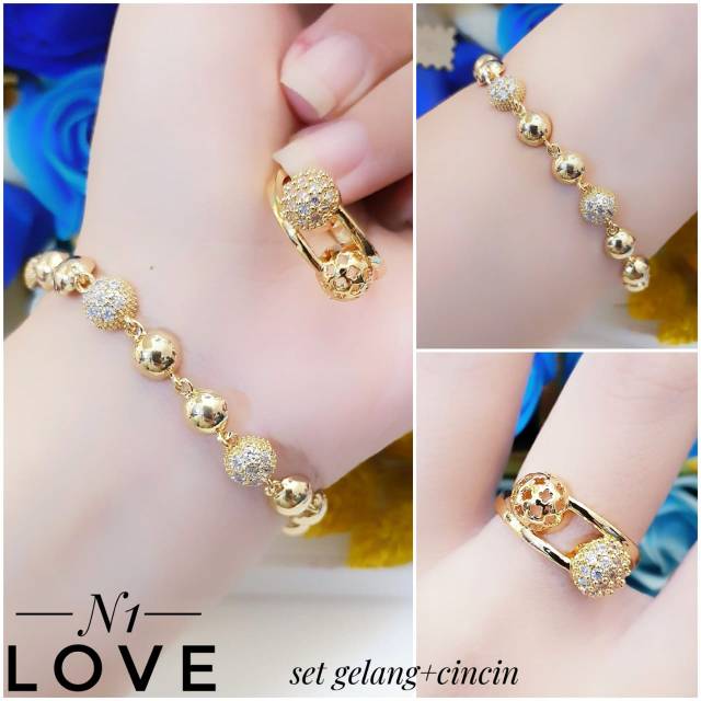 Xuping set perhiasan lapis emas 24k 2506h