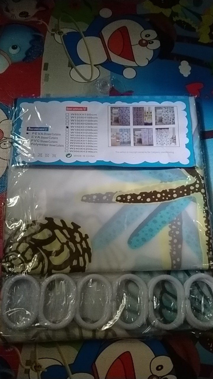 (anti Air)gorden  Kamar Mandi -bintang Laut- 180x180 Cm