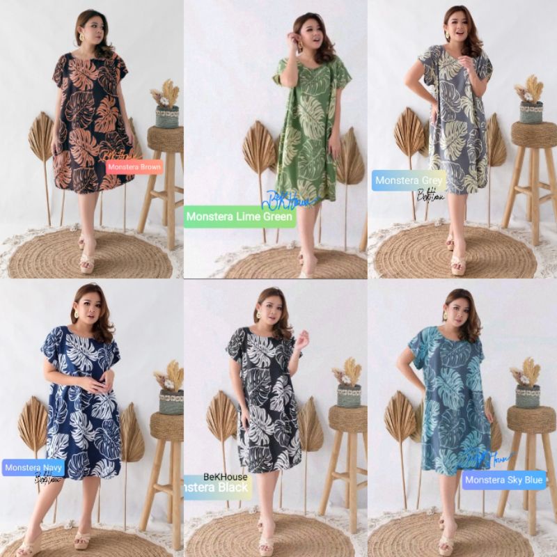 Daster Jumbo Batik Dress Bali Rumah Baju Nyaman BeKHouse Pekalongan Dress Rumah Santai Tidur Adem Di