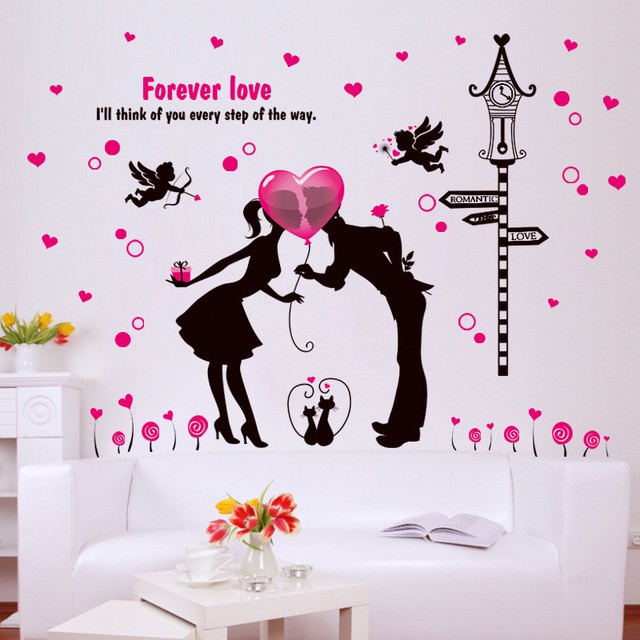 Reliza Wall Sticker Lampu Forever Love Romantic Stiker Dinding LDR8213