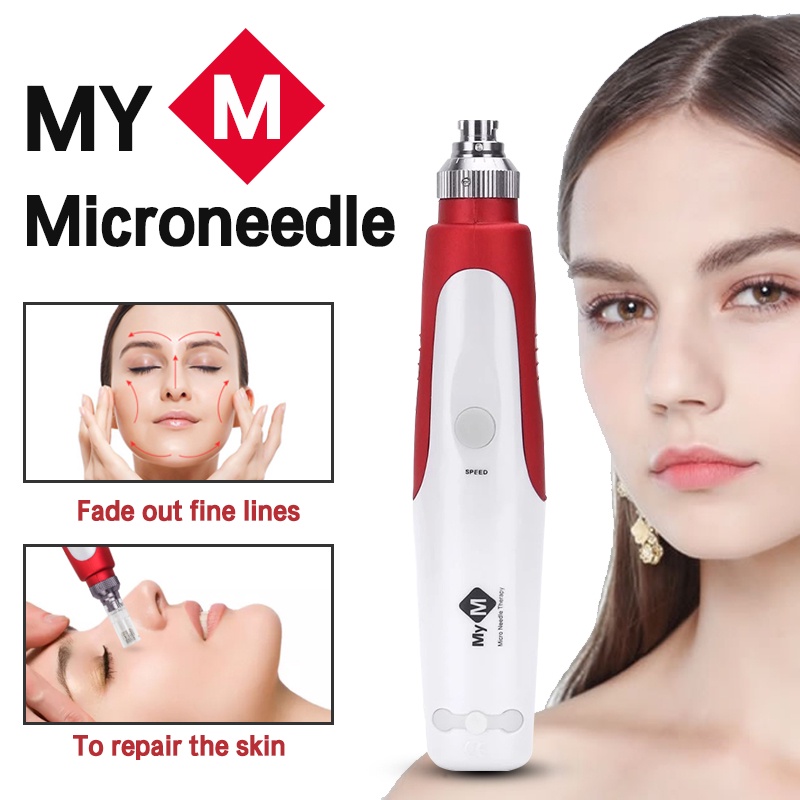 Original Electric Derma Pen Mym Alat Nano Micro Needle Bb Glow Penghilang Bopeng Dermapen