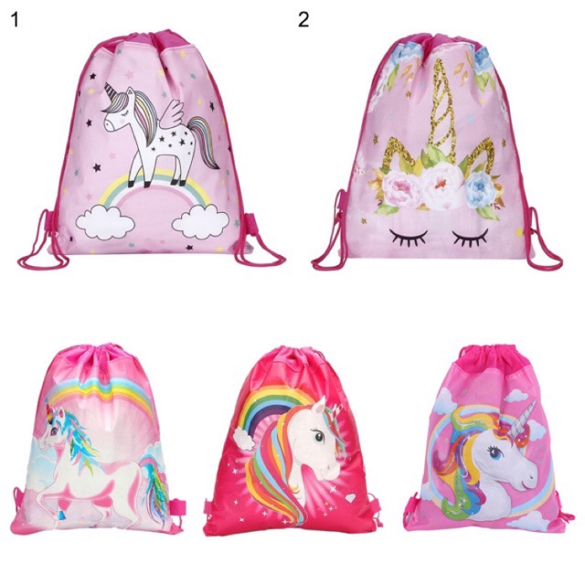READY Tas unicorn tas serut kain drawstring unicorn goodie