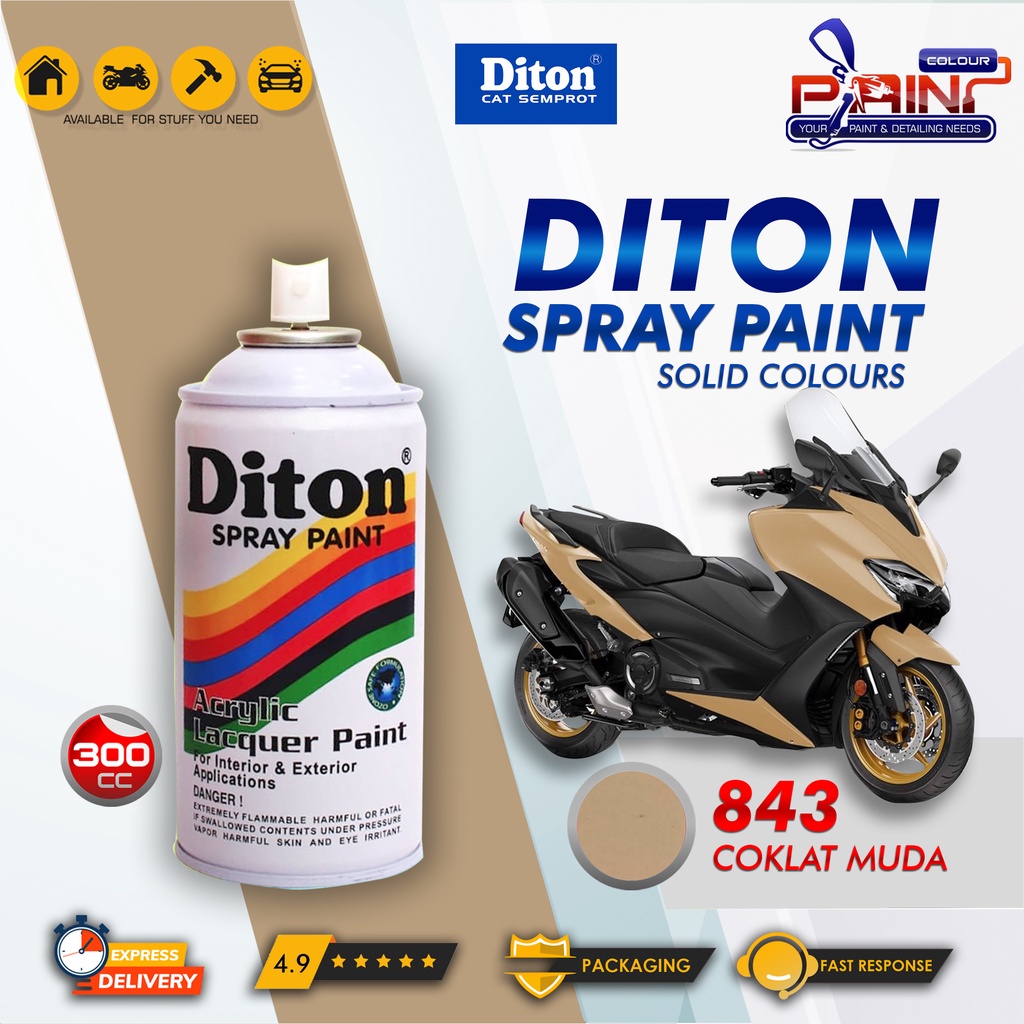 Diton 843 Coklat Muda Cat Semprot/Pylox/Samurai Motor/Helm/Gundam