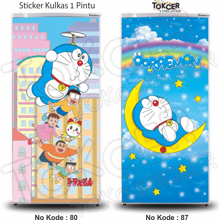 Stiker Kulkas 1 Pintu dan 2 Pintu DORAEMON