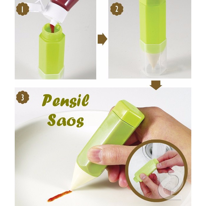 

TERBARU Pensil Saos (Dapat diisi saos atau coklat untuk menggambar makanan) NEW