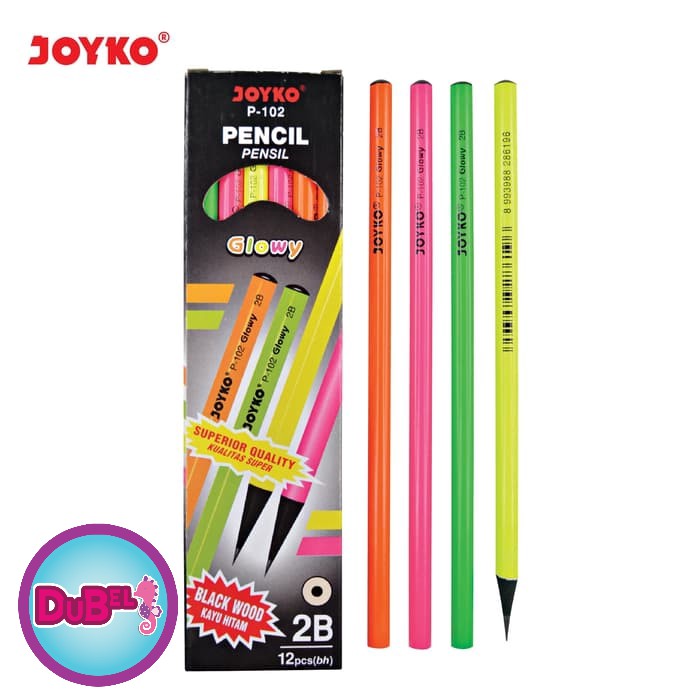 

Pencil / Pensil Joyko Glowy P-102 / 2B / 1 BOX ISI 12 PCS