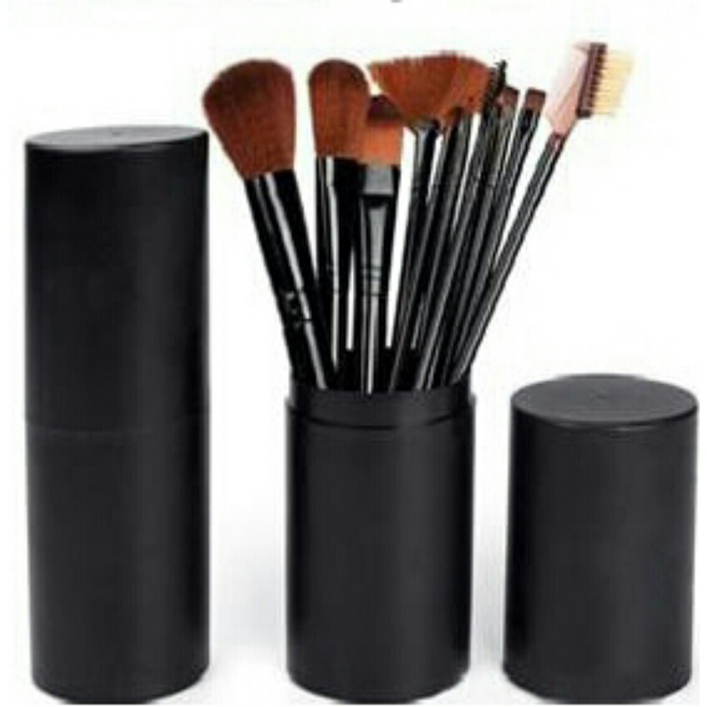 AGG-15 Kuas Make Up / Alat Make Up Set Kuas Make Up Tabung 12 Brush Makeup Impor