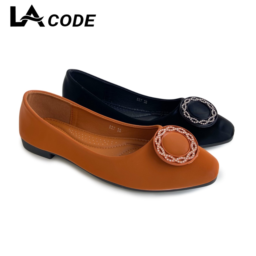 Lacode Flat Shoes Sepatu Pansus Wanita Slip On Import