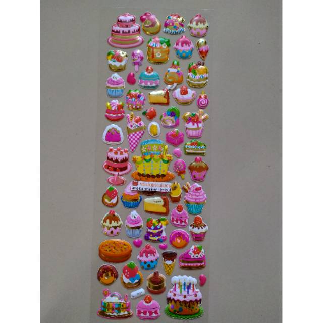 

Stiker anak timbul MAKANAN/ BIRTHDAY CAKE 12x34cm