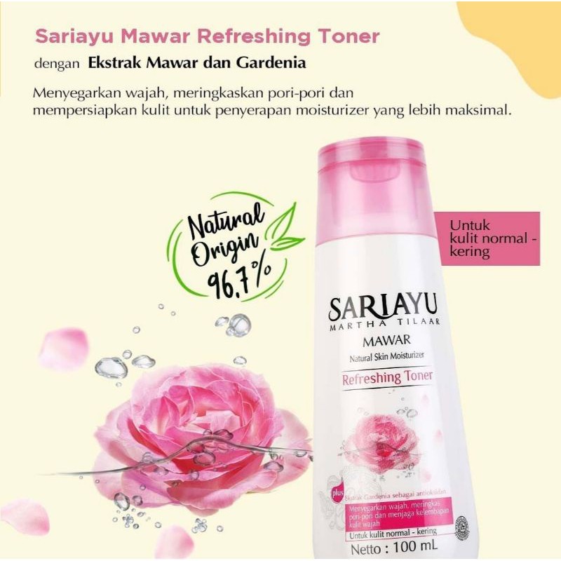 Sariayu Refreshing Toner plus ekstrak gardenia