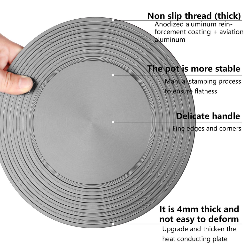 Solighter Heat Diffuser Rumah Dapur Cepat Defrosting Tray Perlindungan Panci Kompor Gas