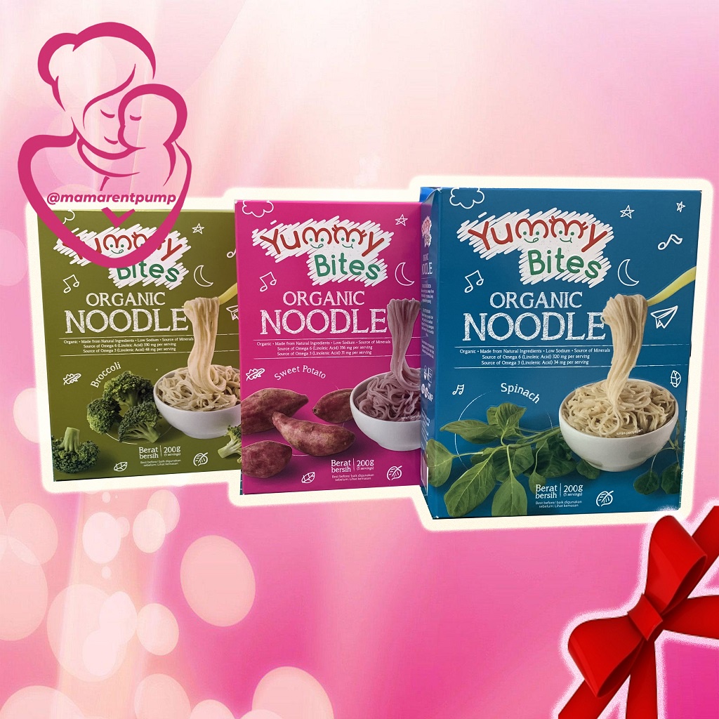 Yummy Bites Organic Noodle 7 bulan Mie Bayi Organik MPASI