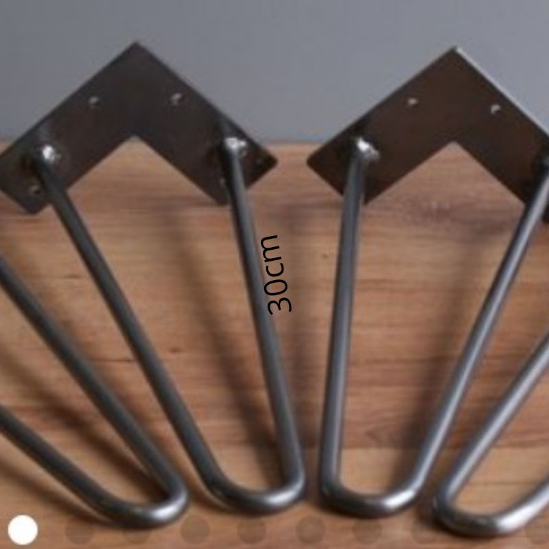 kaki meja hairpin leg 2 besi 12mm full