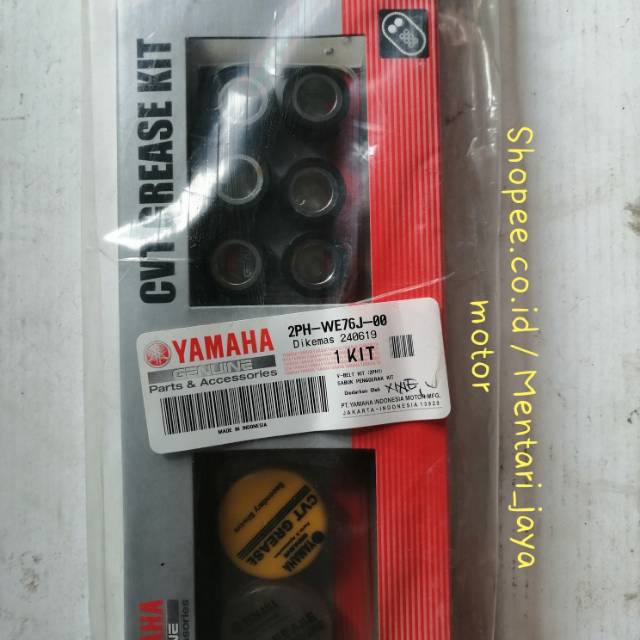 V-BELT VAN BELT FAN BELT + ROLLER YAMAHA MIO M3 ORIGINAL YAMAHA