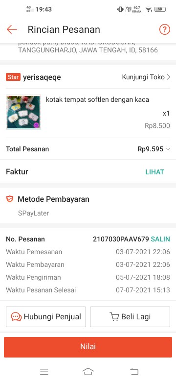 Kotak Tempat Softlen Dengan Kaca