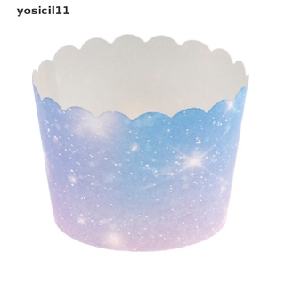 (yosicil11) 50pcs / Set Kertas Wrapper Cupcake Warna Gradasi Untuk Baking #4