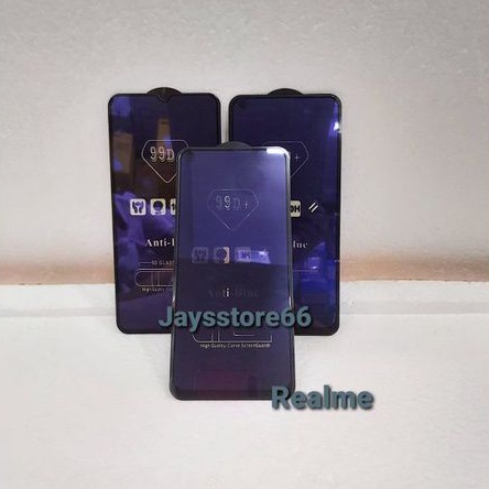 TemperedGlass 99+ Anti-Blue Galas Shield Anti Radiasi Realme 3pro/Realme 5pro/Realme 6/Realme7 /Realme 7i /Realme 7pro/ Realme 8