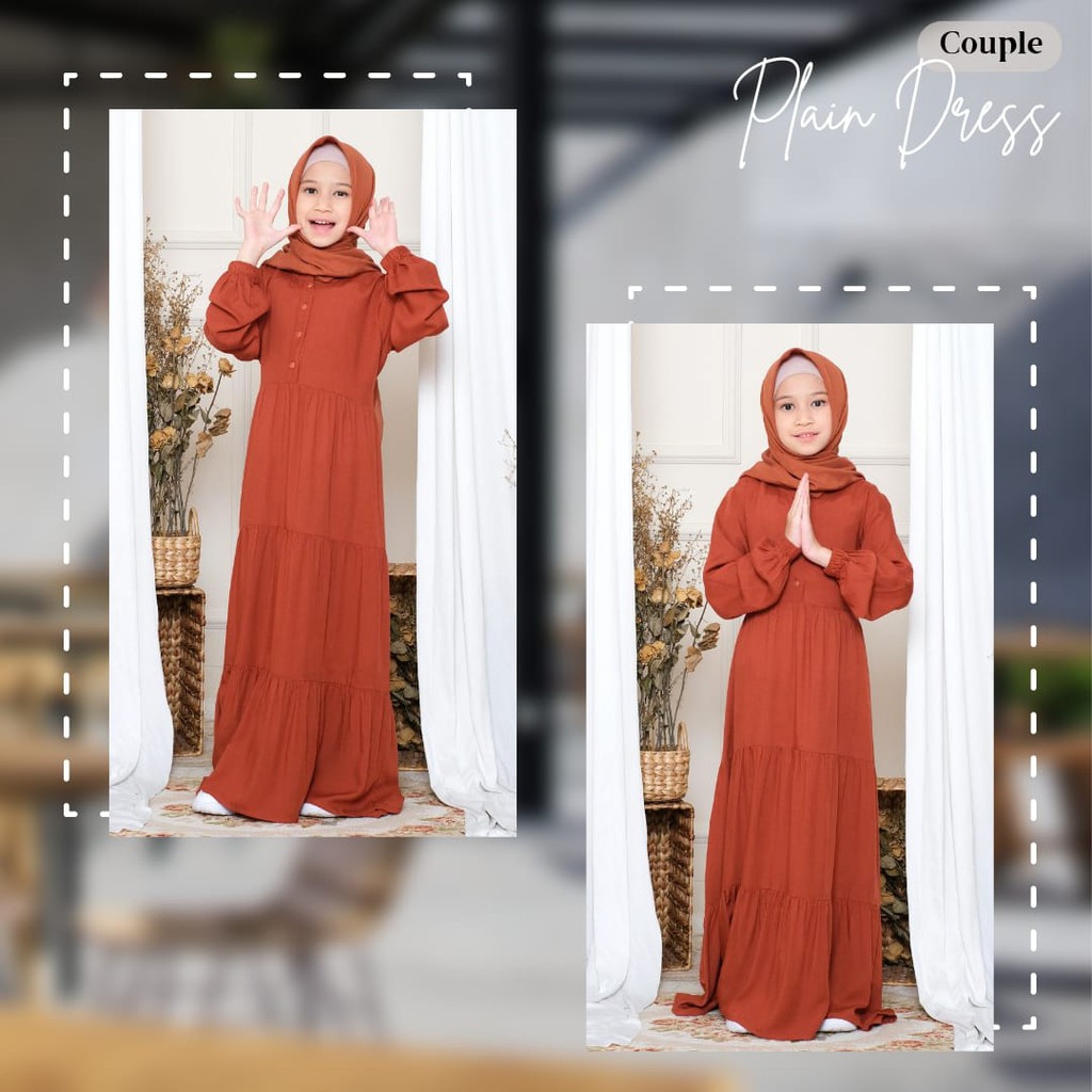 Termurah - Gamis Anak Polos Homey Anak Plain Bahan Katun Rayon Premium Nyaman Dipakai | Bisa Cod