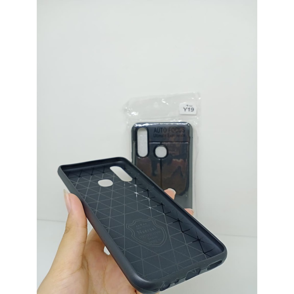 Auto Focus Vivo Y19 6.53 inch Leather Soft Case Vivo Y19 6.53 Auto Fokus Vivo Y19 Motif Kulit Jeruk