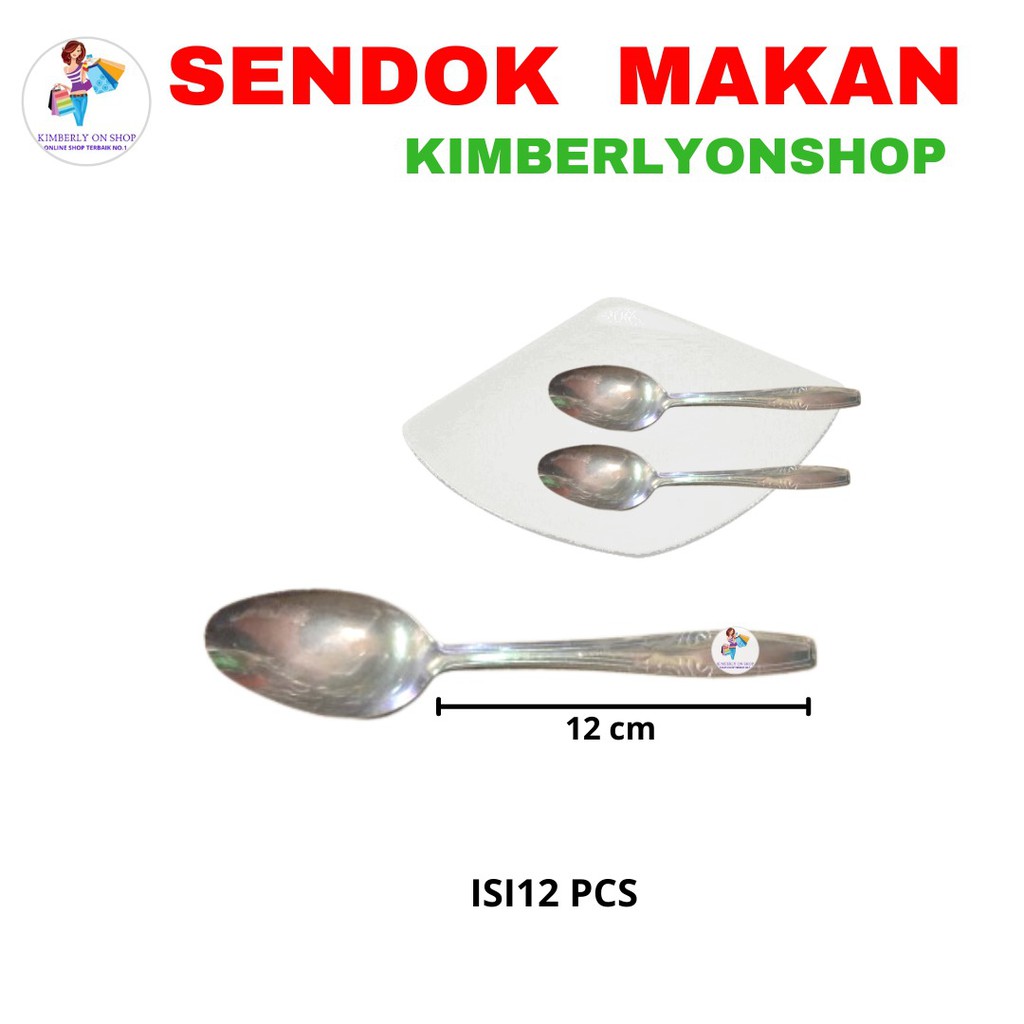 Kimberlyonshop Sendok Makan stainless Tebal isi 1 lusin