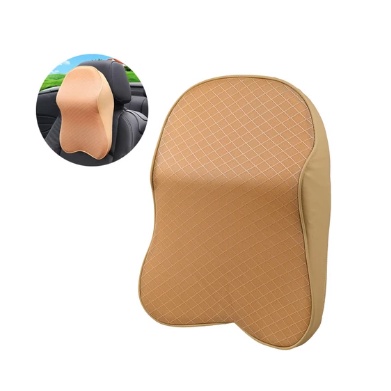 Bantal Mobil Bantal Leher Mobil Bantal Puggung Mobil Memory Foam Katun Linen Car Neck Back Pillow