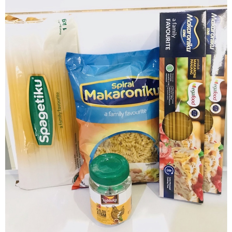 

PAKET D :FREE KALDU AYAM 1pcs: (Spagheti 1 kg+MacSpirall500+2pcsMaclong200g)