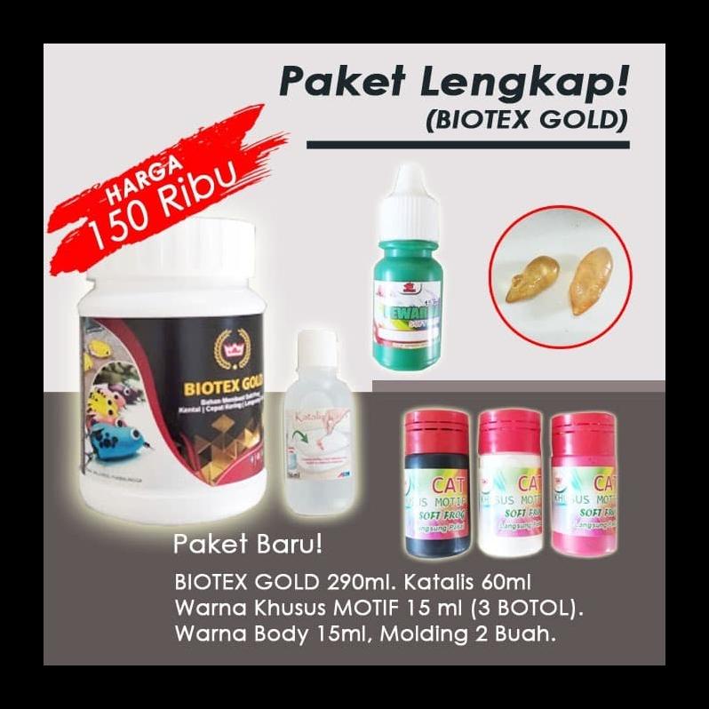PROMO PAKET LATEX CAIR BIKIN UMPAN SOFT FROG BIOTEX GOLD ALAT PANCING MURAH TERLENGKAP AL3