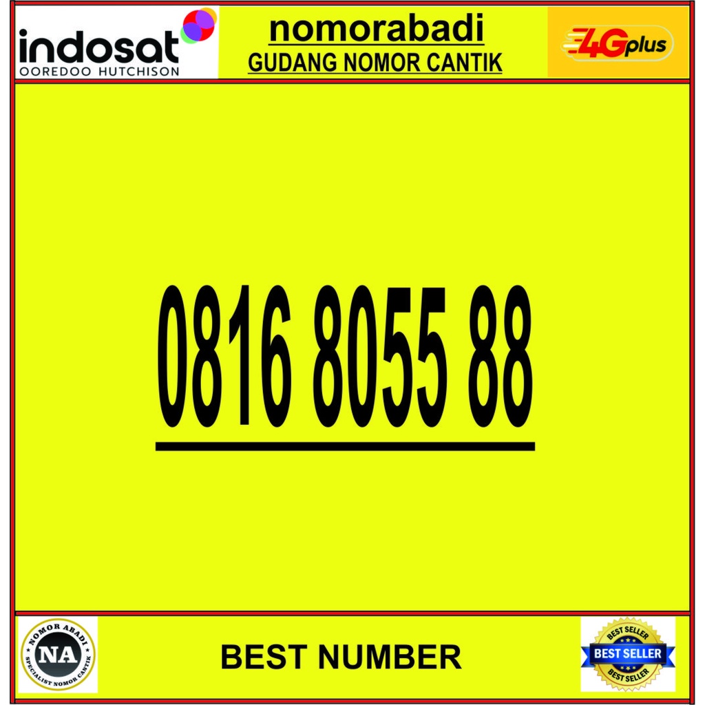 NOMOR CANTIK INDOSAT 4G 10DIGIT H10000