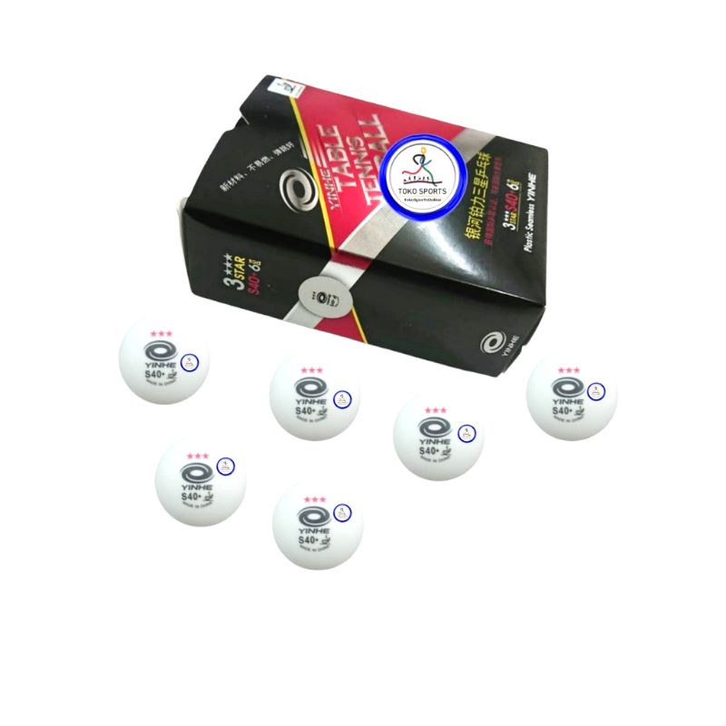 Bola Pingpong Yinhe 3Star S40+Tenis Meja Bintang 3 Seamless