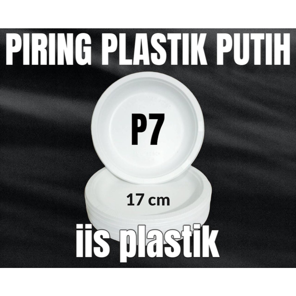 Piring Makan Plastik 50pcs Uk 9 Besar L Pesta Nasi Lauk Murah P7 Medium M P6 Small S