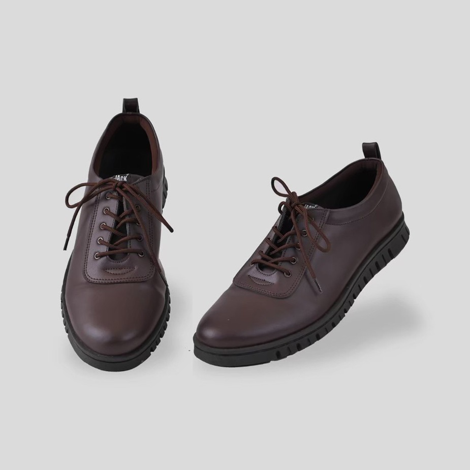 BRAVE BROWN ORIGINAL x JACK Sepatu Formal Coklat Tali Pria Pantofel Kerja Kantor Dinas Resmi Guru Kantoran Pesta Resepsi Pernikahan Kondangan Nikah Undangan Wedding Kuliah Derby Shoes Modern Casual Oxford Semi Kulit Premium Footwear Keren Terbaru Branded