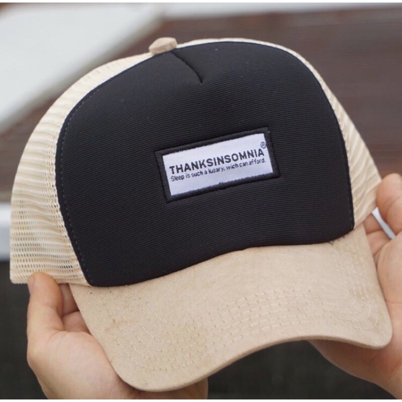 Topi baseball pria // Topi jaring Trucker Thanksinsomnia Topi jaring pria Terlaris