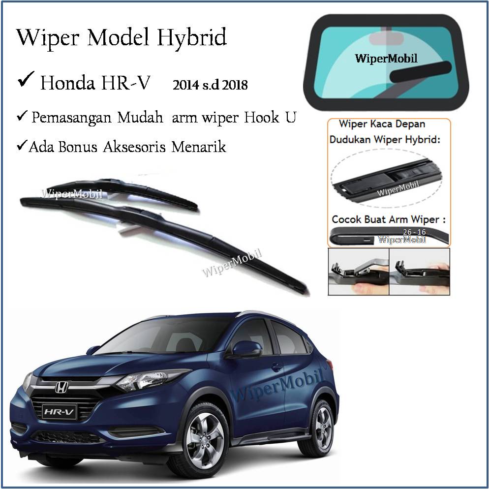 Wiper Hybrid Kekinian Honda Hr V Hrv 2014 2015 2016 2017 2018 Shopee Indonesia