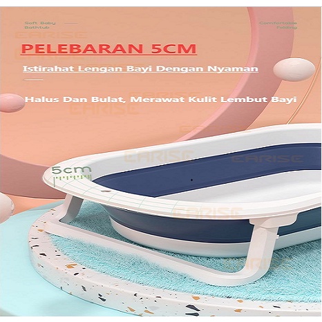 POTE - Bak Mandi Bayi Lipat Foldable Silicone Bathtub Folding Baby Portable Bathtub Bayi Produk Anak-Anak Yang Baru Lahir