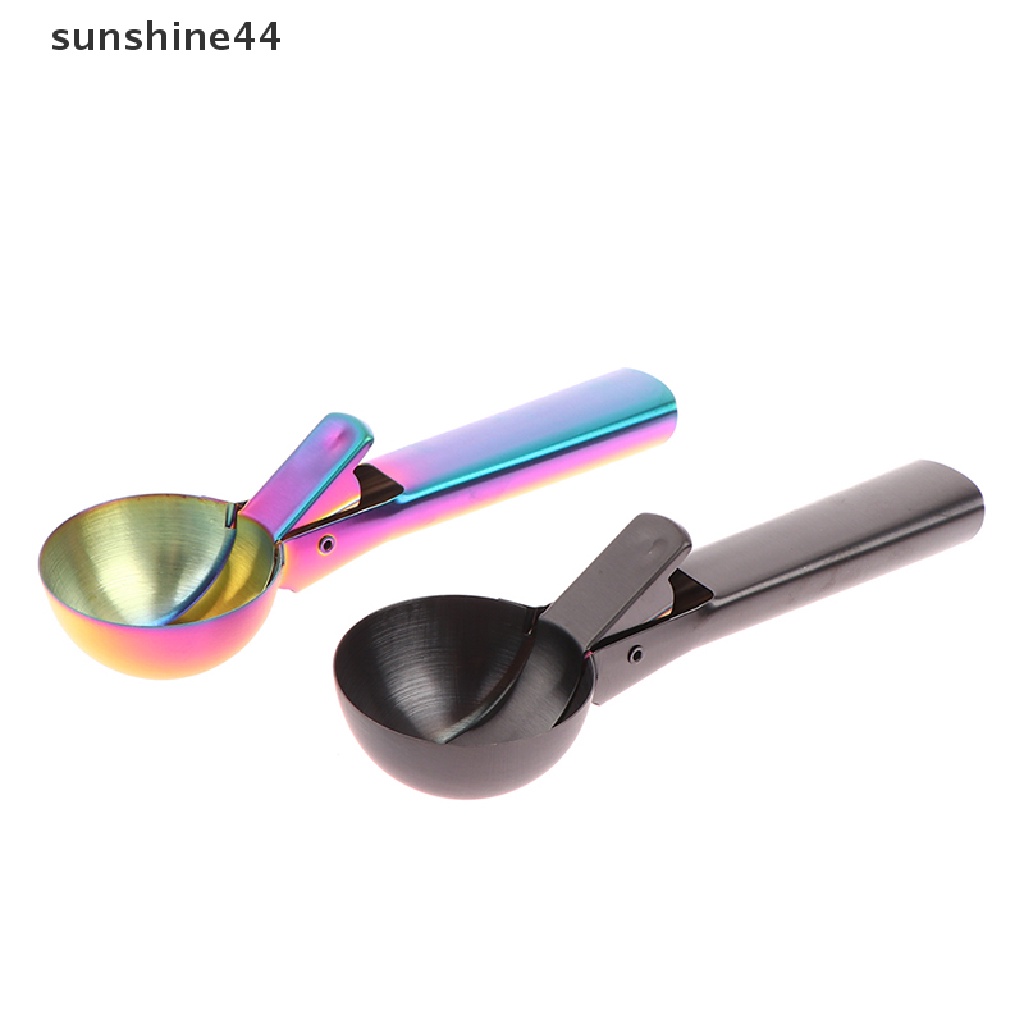 Sunshine Sendok Scoop Es Krim Dengan Trigger Stainless Steel Untuk Gelatos Frozen Yogurt Sundaes